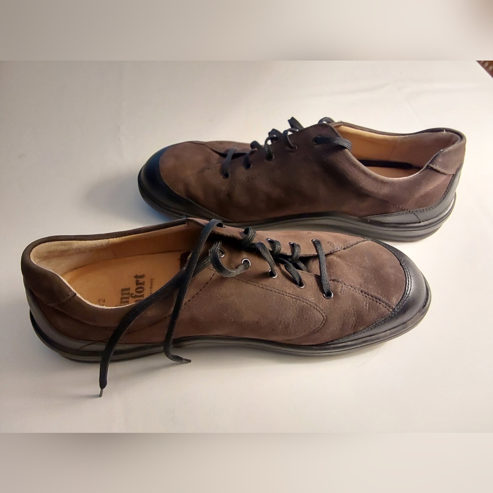 Finn Comfort Women's Dark Brown Leather Sneakers
